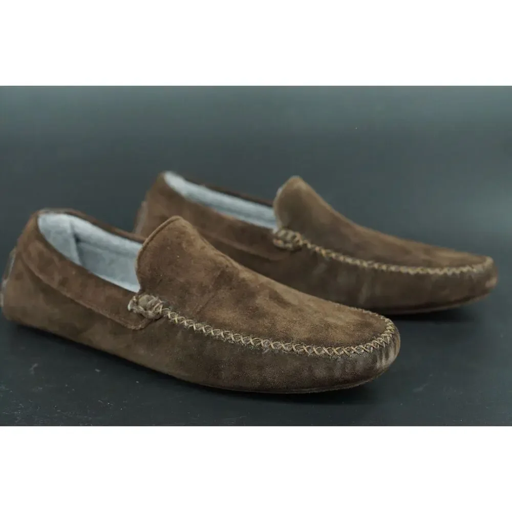To Boot New York Oreilly Black suede Moccasin loafers SZ 8.5 Men House Slipper